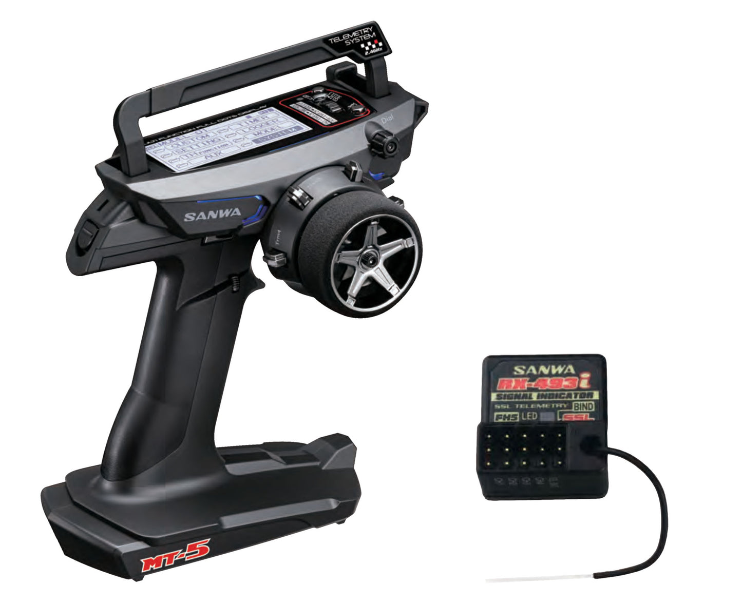 Sanwa MT-5 Radio + RX-493i Ontvanger