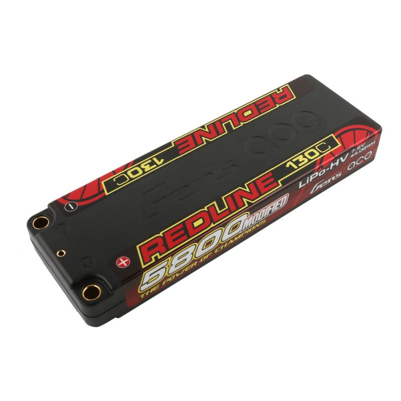 Gens ace Redline V2 Series 5800mAh 7.6V 2S 130C HV LiPo (5mm, 222g)