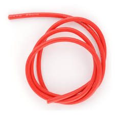 Fil silicone rouge souple 14AWG ( 2,12mm ) 1m