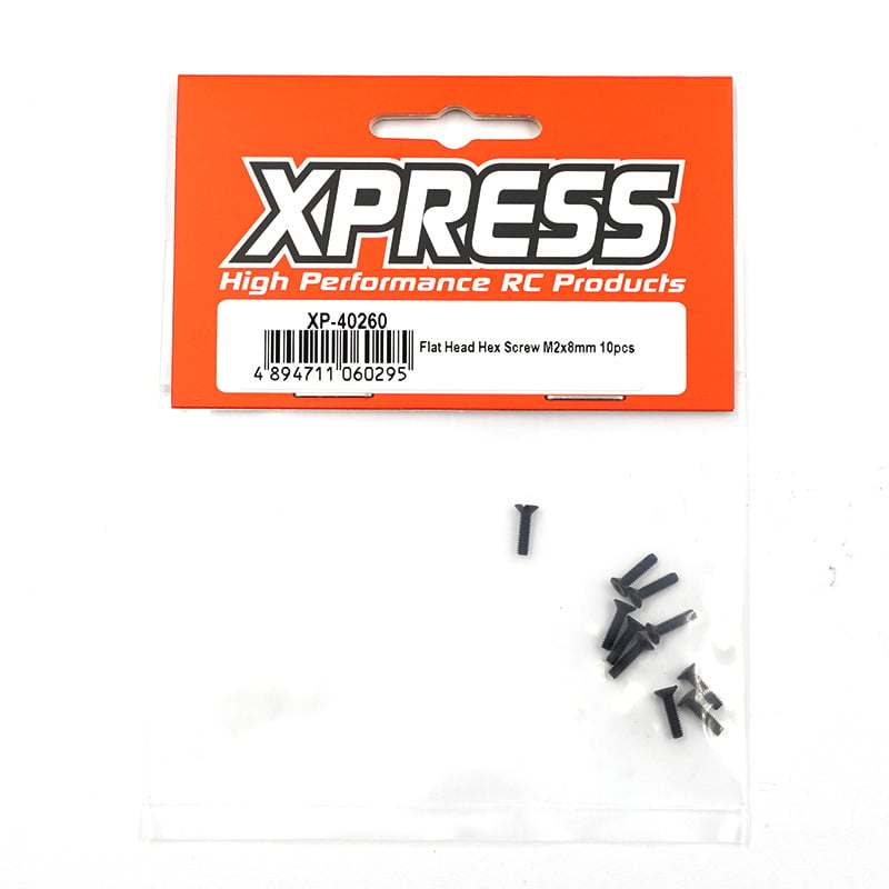 Flat Head Hex Screw M2x8mm 10pcs