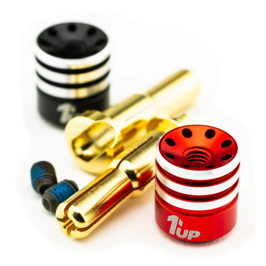 1up Racing Heatsink Bullet Plugs - 4/5mm Stepped (2pcs)