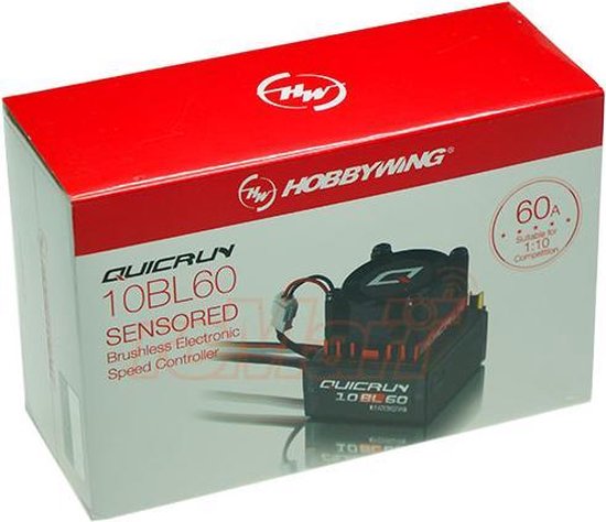 Hobbywing QuicRun 10BL60, 60A, 1/10 et 1/12 ESC sensoriel