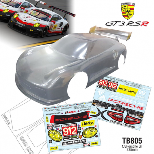 TeamC - 1/8 GT - Porsche "Clear Body" - 325mm