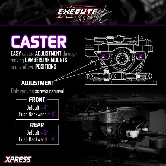 EXECUTE XQ3S 1/10 SPORT TOURING CAR KIT PURPLE HARA LIMITED EDITION