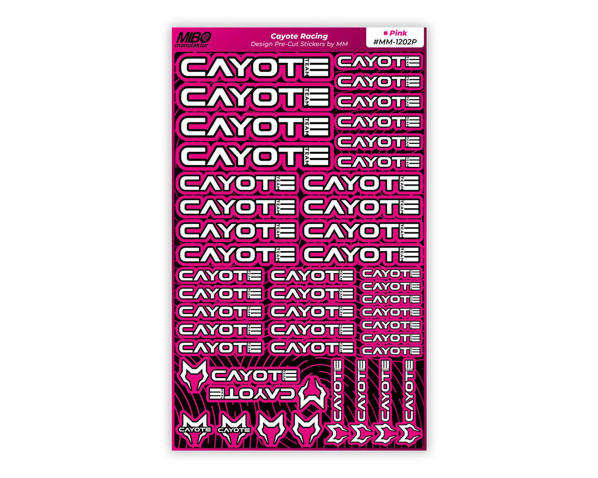 Cayote Racing Pink Stickers (45 pcs)