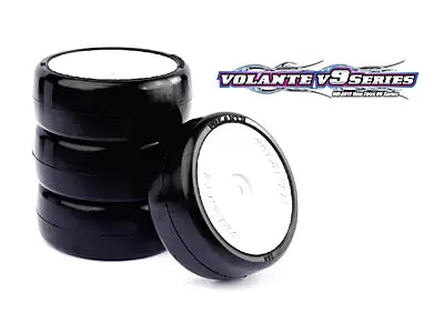 Volante V9X 1/10 TC 28CP Indoor Tapijt Rubberband Voorgelijmd (4 stuks)