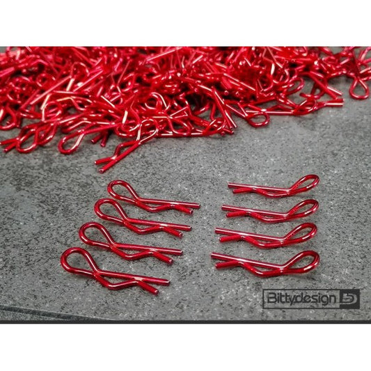 Kit de clips de carrosserie Bittydesign 8 pièces rouge