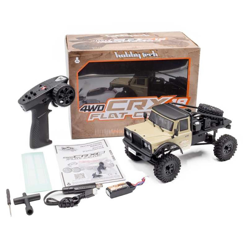 Hobbytech CRX18 Flat Cage 4WD sable plus pignonnerie metal