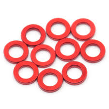 XP-10240 Aluminium Shim 3x6x1.0mm Red 10 pcs