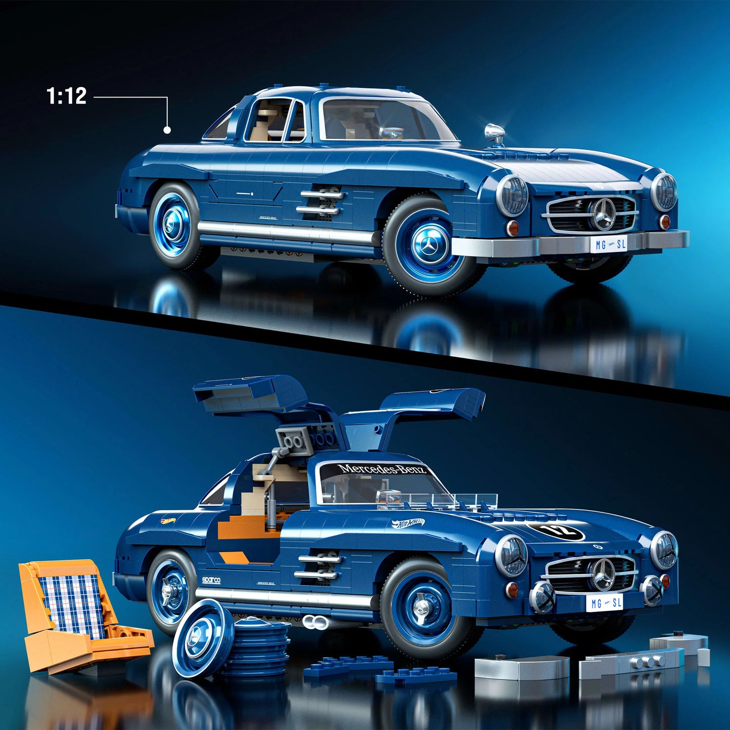 Mattel Brick Shop Hot Wheels Mercedes-Benz 300 SL