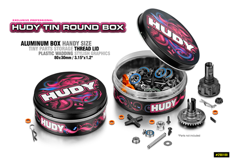 HUDY Tin Round Box 80x30mm