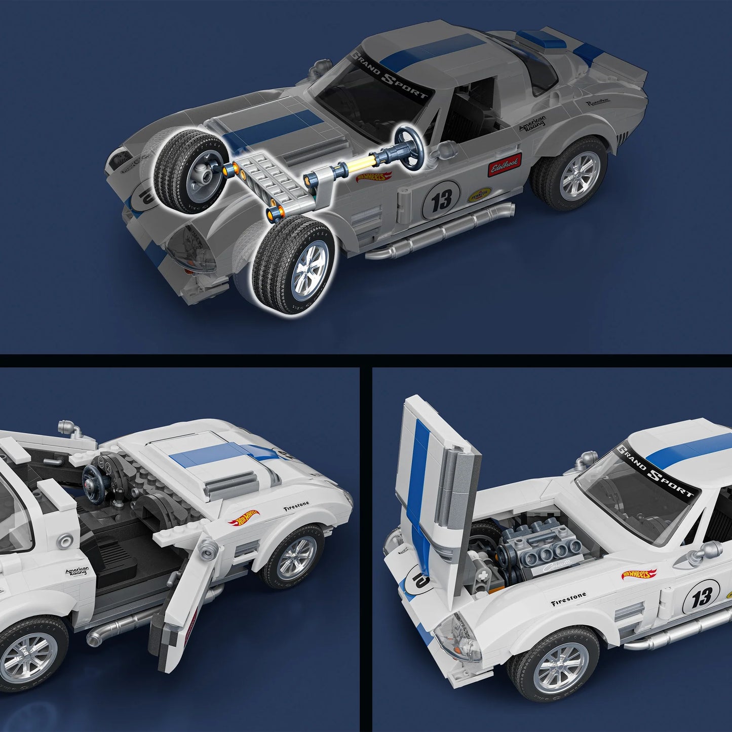 Mattel Brick Shop Hot Wheels Corvette Grand Sport