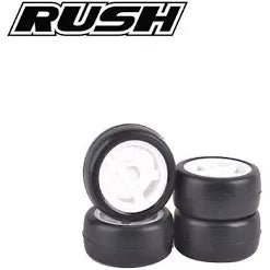 Rush Pre-Glued Mini Tyres 24 Round (4pcs)